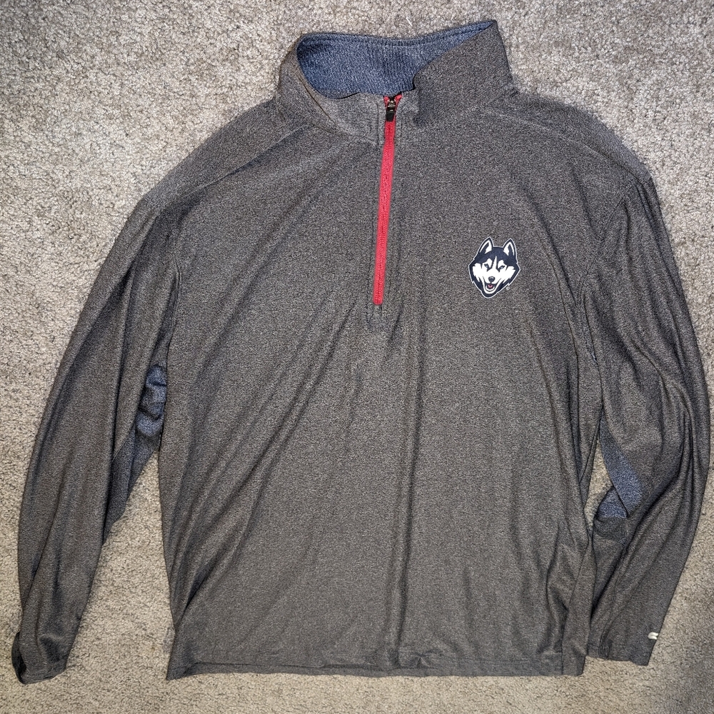 Unisex Uconn Moisture-Wicking Long Sleeve Pullover size medium